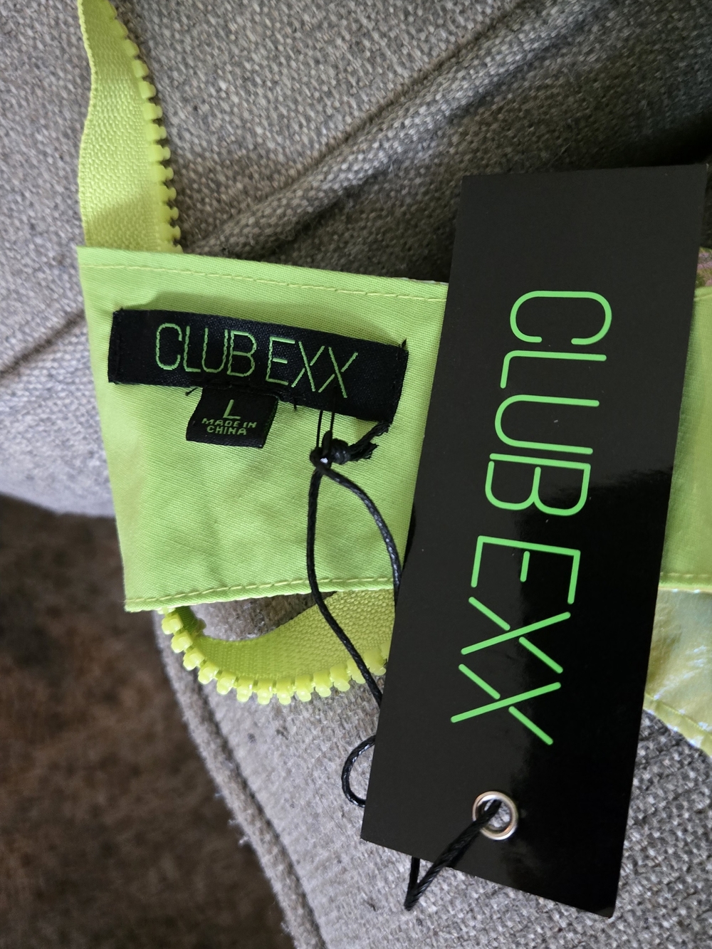 Club Exx Neon Lime Strap Top